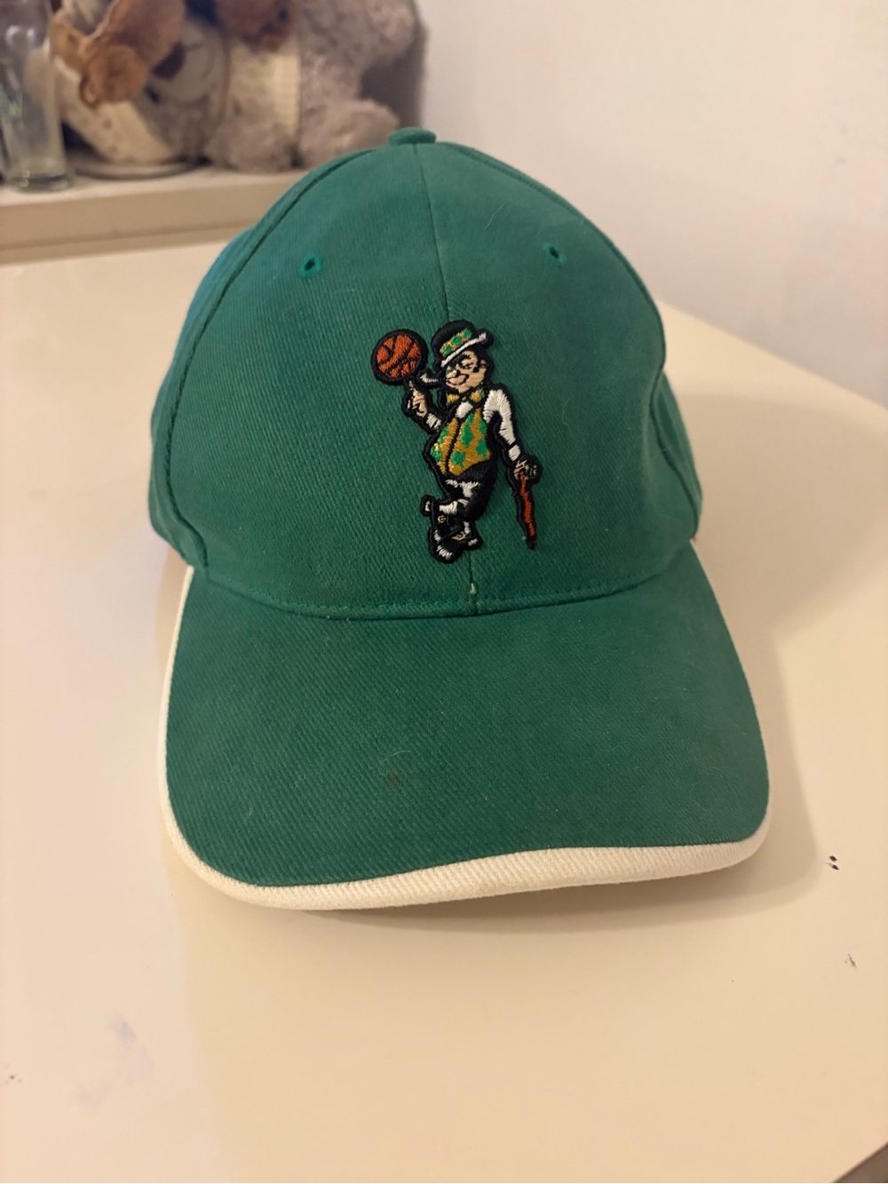Vintage Official NBA Boston Celtics Velcro Adjustable Green Hat Baseball Cap